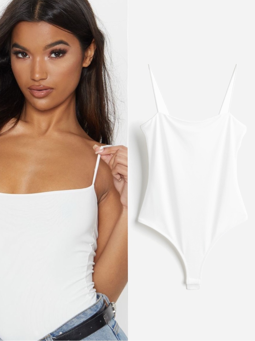 NWT • Double Lined Spaghetti Strap Bodysuit